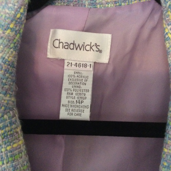 Chadwick’s Tweed Blazer fully lined petite size 14 - Picture 2 of 3